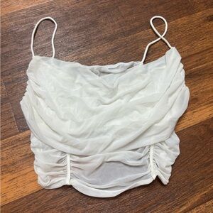 SHEIN White Ruched Camisole Top